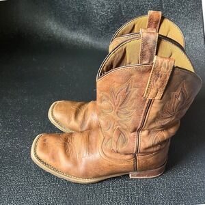 Laredo 7835 Mens Tan Leather Square Toe Western Cowboy Boots 9.5 EW Rodeo Ranch